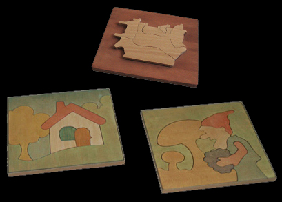 Houten kinderpuzzels.